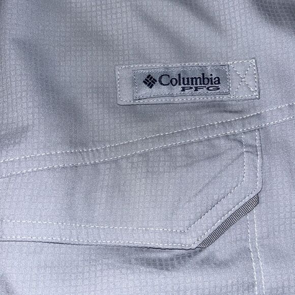 Gray Short Sleeve Vented Back PFG Performance Fishing Bonehead Shirt XXL 2XL - Picture 2 of 9